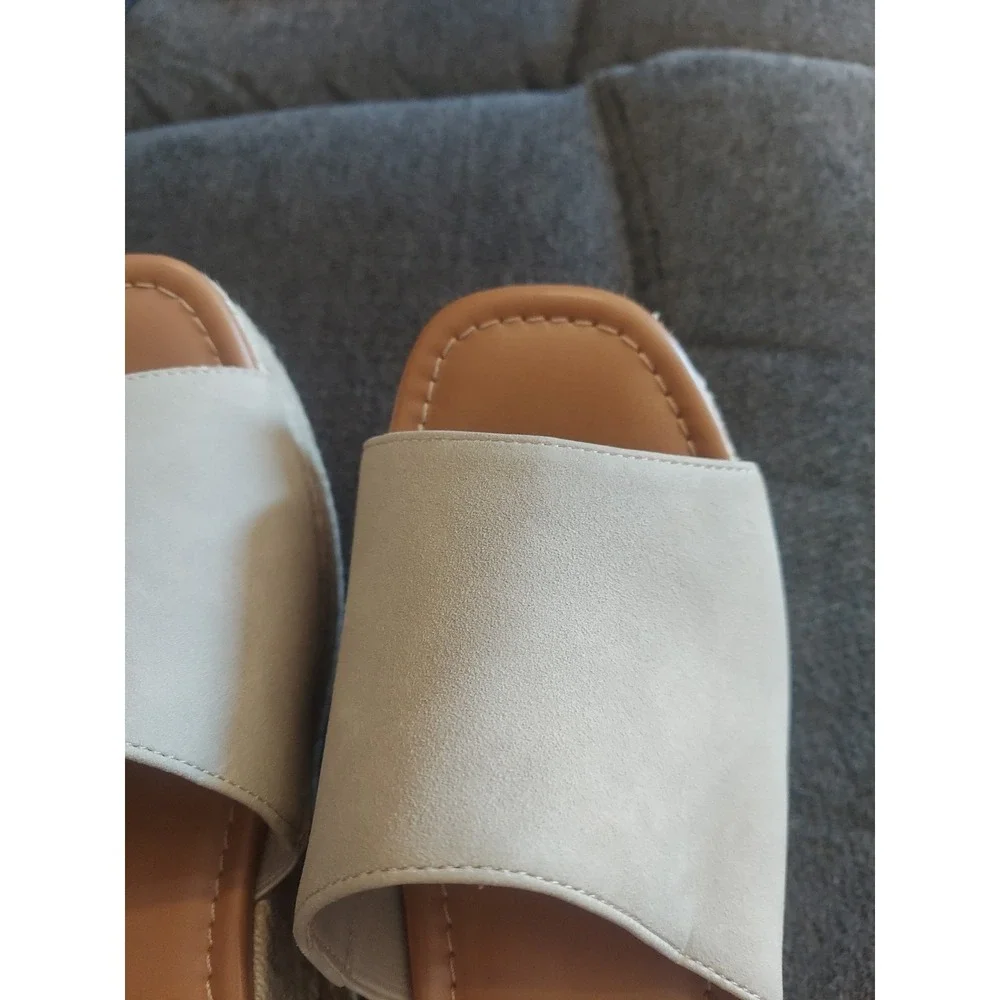 a.n.a Laskie Women Shoes Ankle Buckle Strap Sandals Brown Stone Size‎ 10 Summer